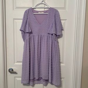 Lavender flutter sleeve dress. A Beautiful Soul (now Arula) size B (2x)